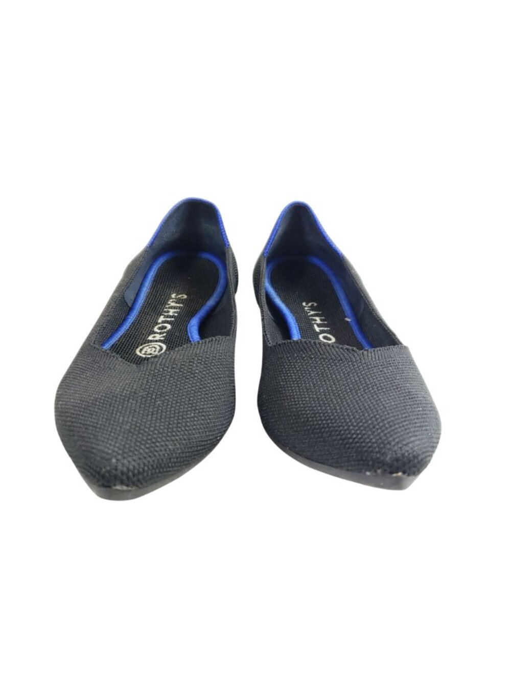 Rothy's The Point Womens Size 7.5 Black Knit Pointed Toe Flats - Picture 6 of 9